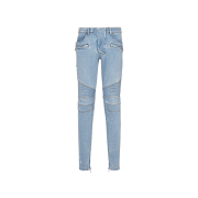 Balmain Denim Biker Jeans Light Blue