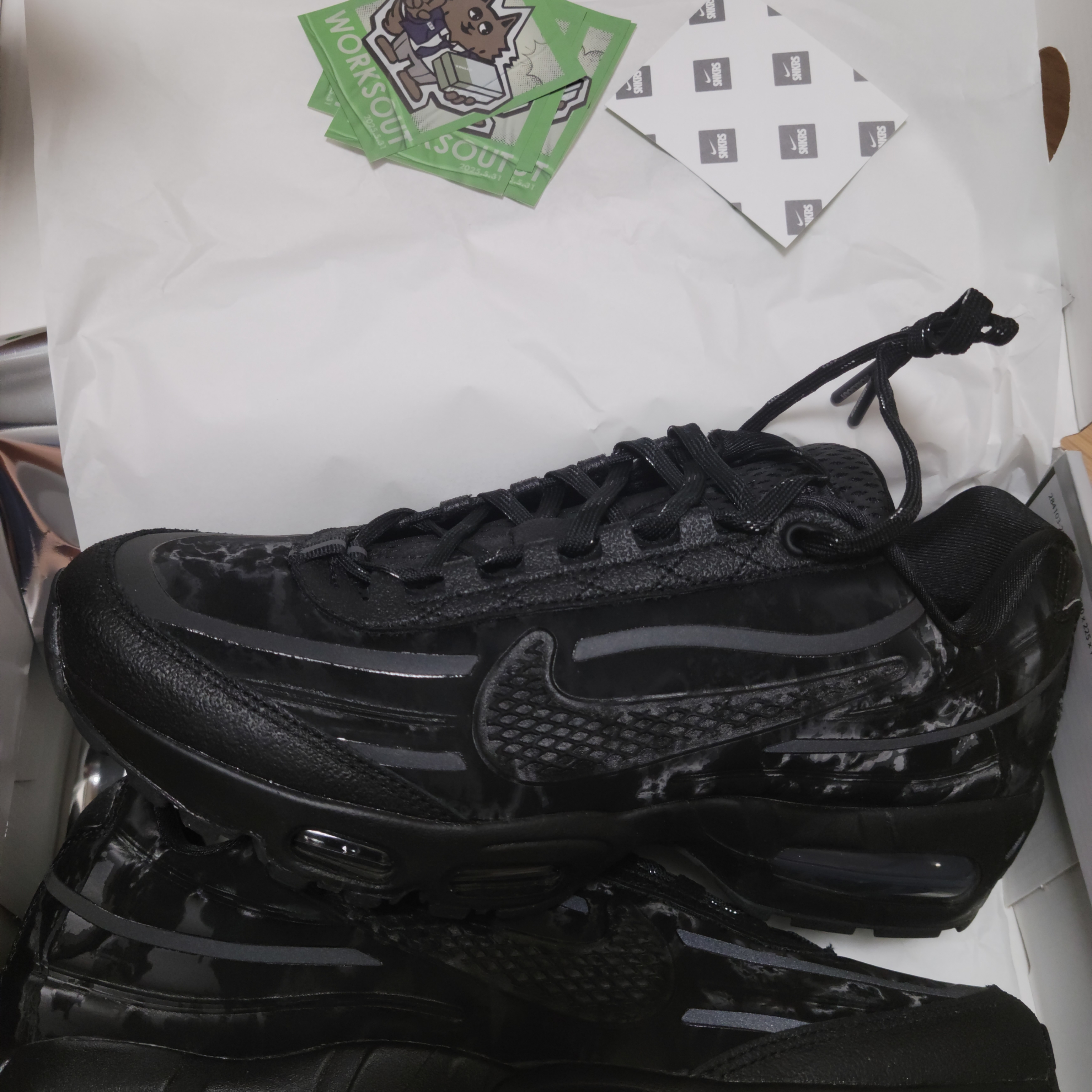 Nike x Worksout Air Max 95 Black Anthracite 착용 스타일