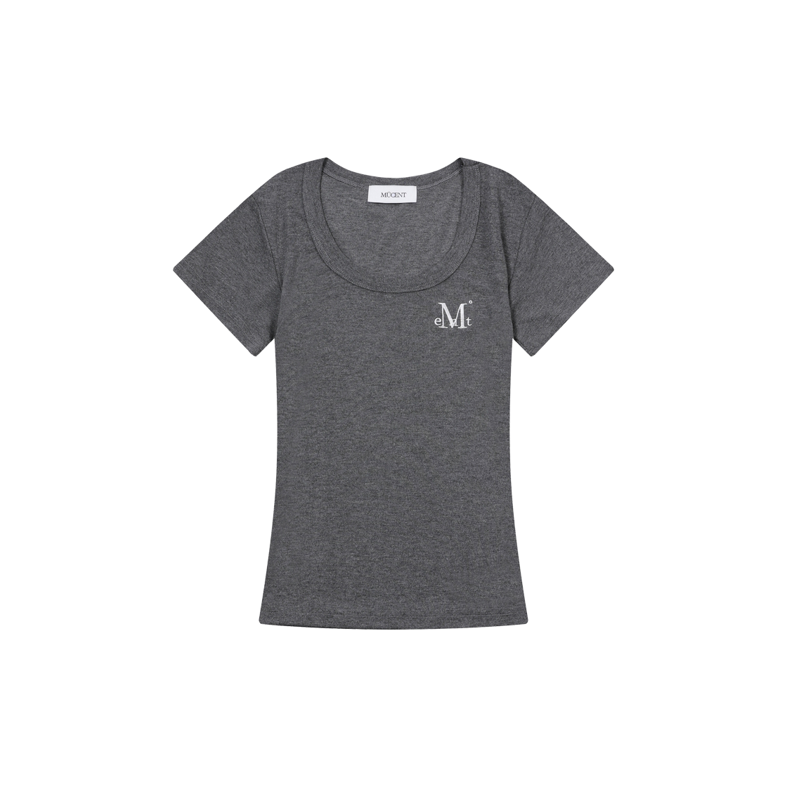 무센트 페링 미디 라운드넥 반팔티 차콜(MUCENT Ferring Midi Round Neck Half T Charcoal) - 1