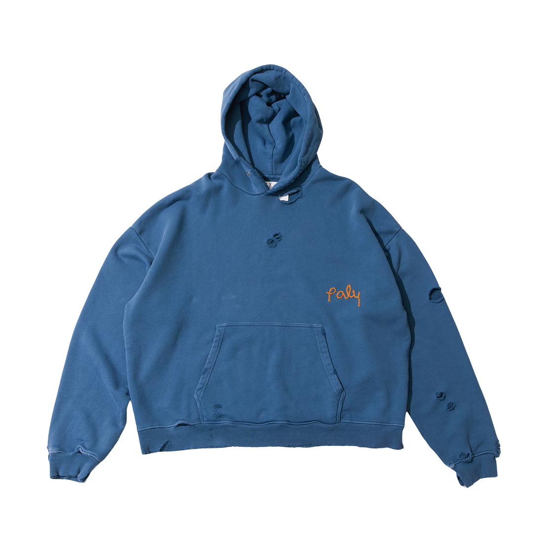 팔리 할리우드 팔리 블랭크 후디드 스웨트셔츠 블루(Paly Hollywood Paly Blank Hooded Sweatshirt Blue)