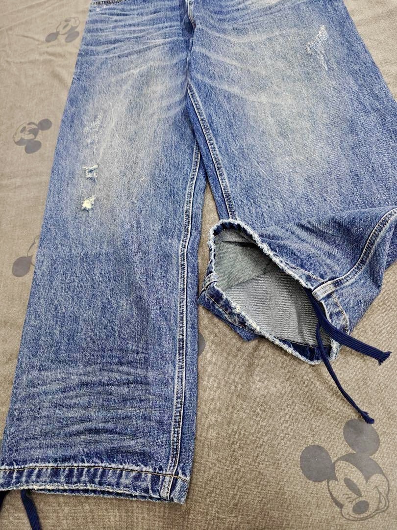 Nonnod Double Pocket Japanese Denim Mid Blue 착용 스타일 - 1