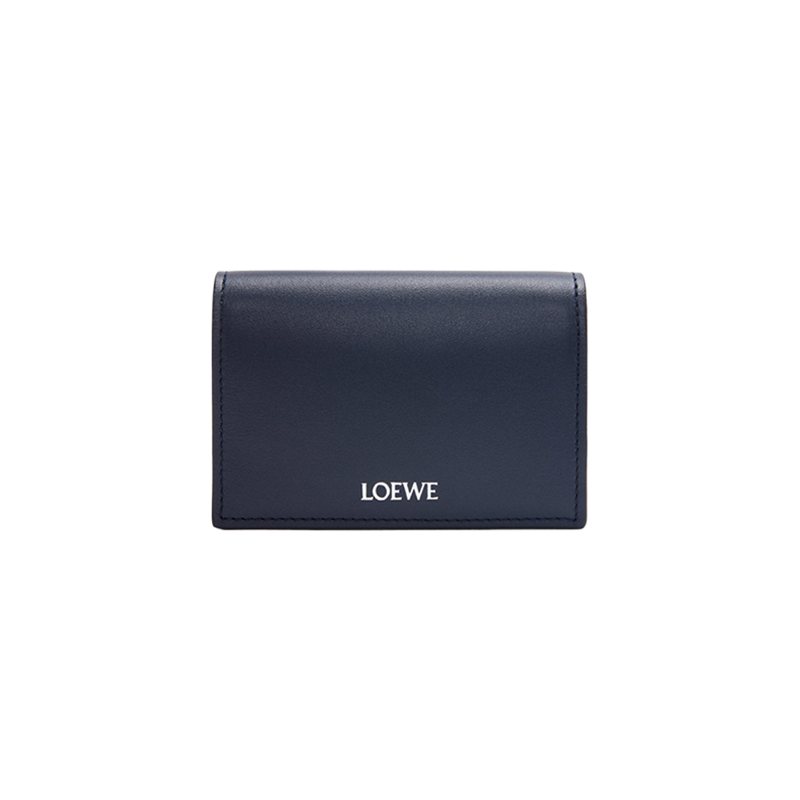 로에베 샤이니 나파 카프스킨 슬림 바이폴드 카드 홀더 딥 네이비 블랙(Loewe Slim Bifold Card Holder in Shiny Nappa Calfskin Deep Navy Black)