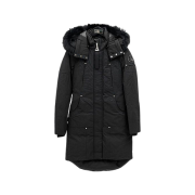 (W) Moose Knuckles Sunwapta Down Parka Black Fox Fur Black