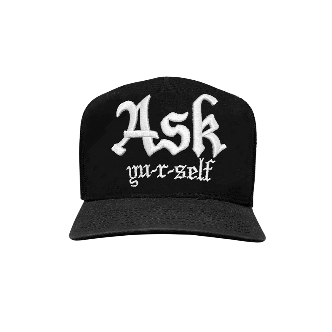 애스크유어셀프 본즈 트러커 캡 블랙(Askyurself Bones Trucker Cap Black)