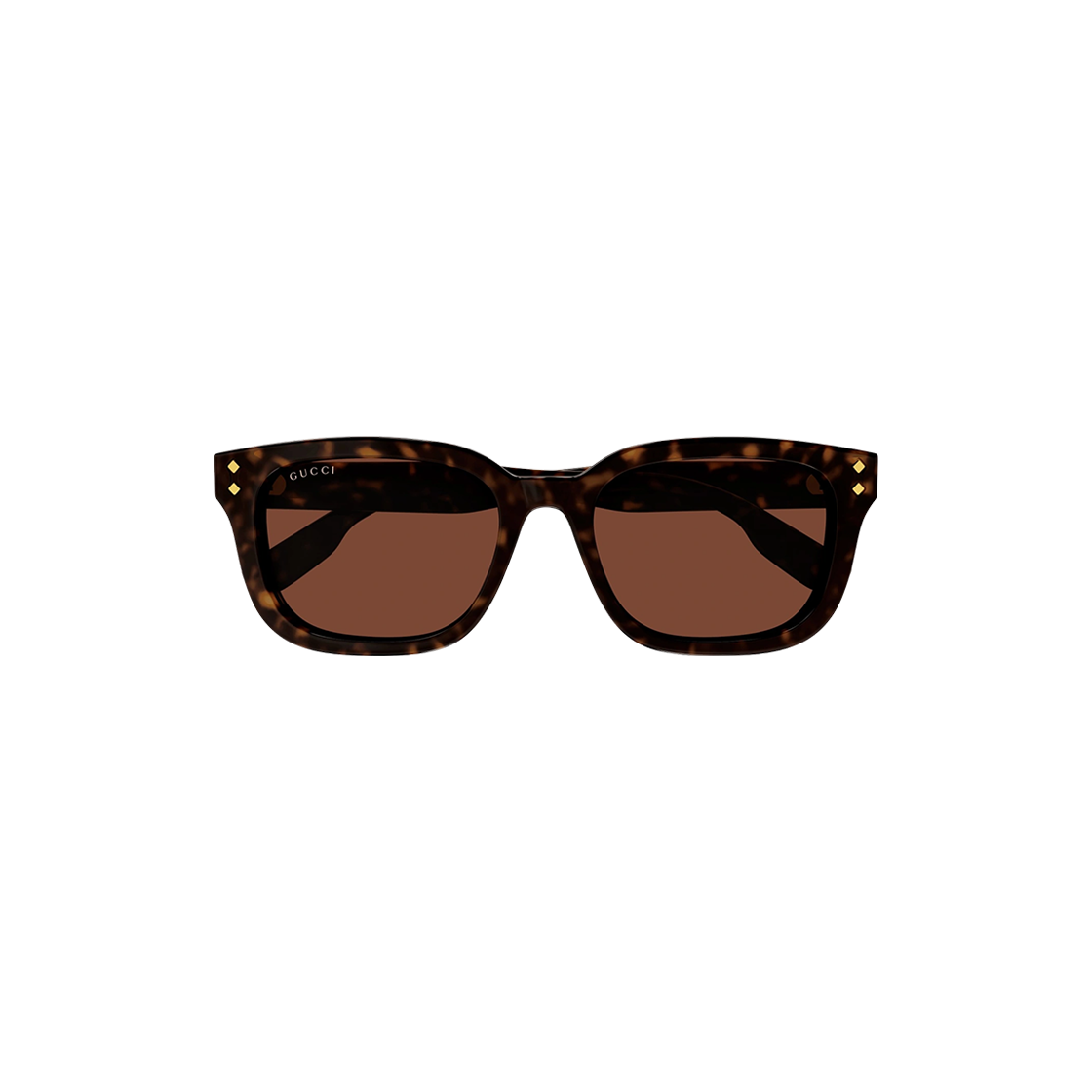 GG1605SK-002 (W) Gucci Square Frame Sunglasses Havana Brown