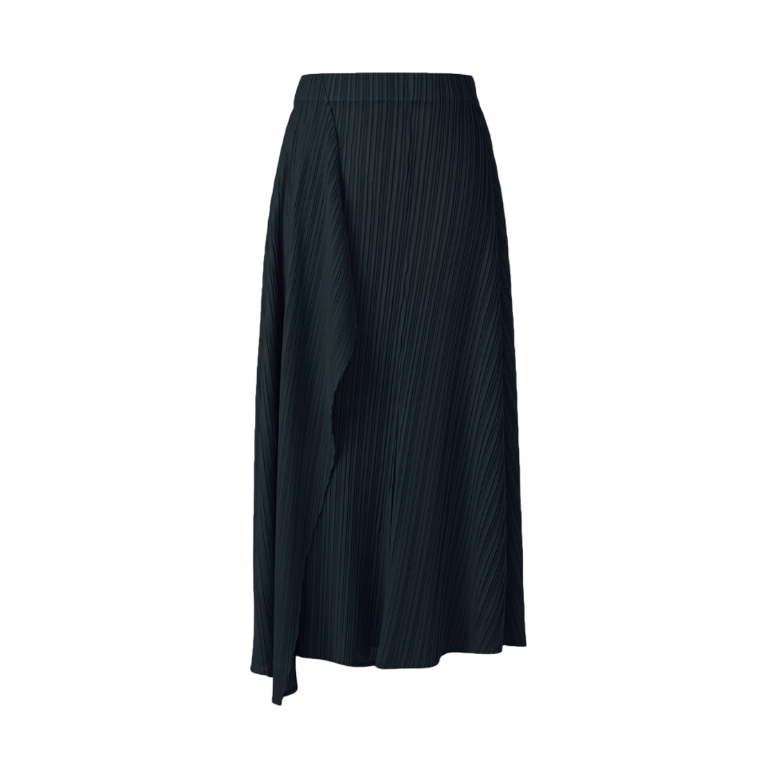 WSK1UNV Monplisse Women Layered Flare A-line Pleats Skirt Dark Navy