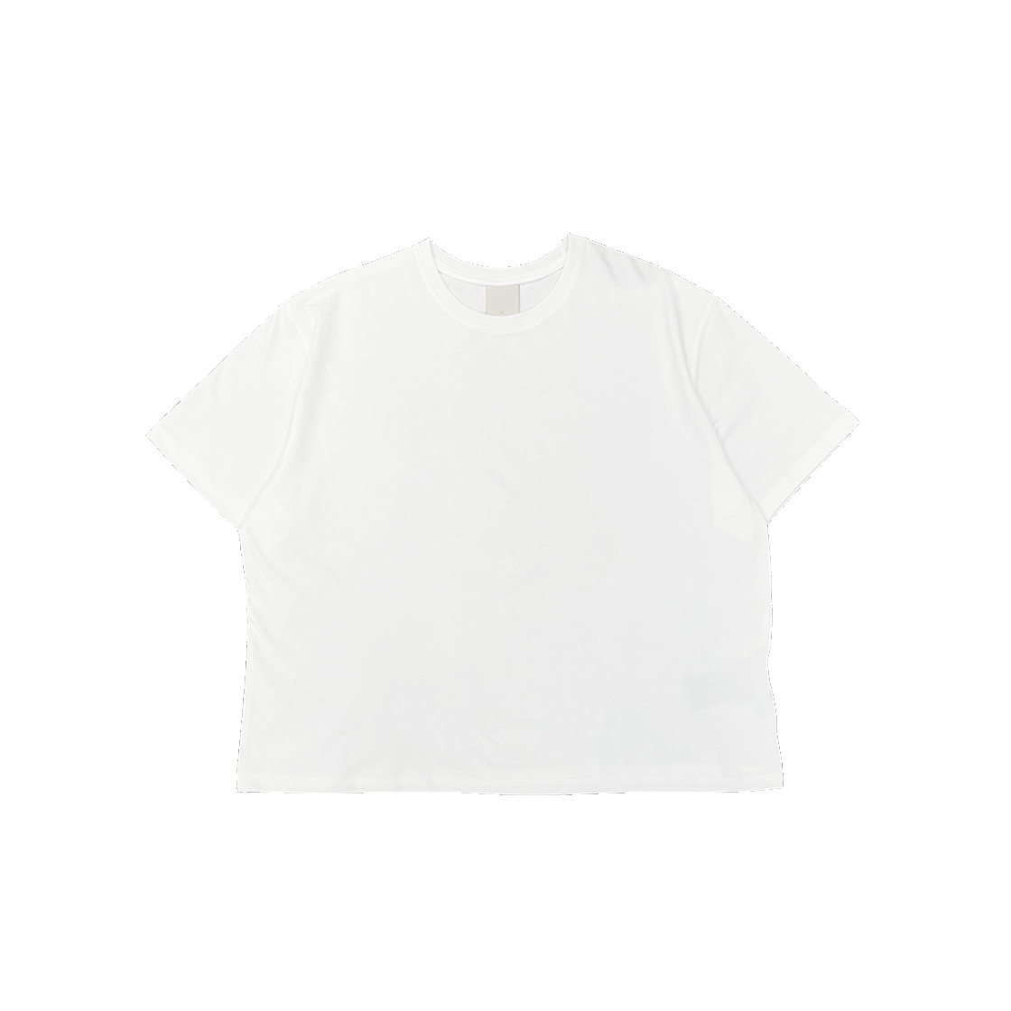 언더마이카 무.129 오리지널 로고 와이드 크롭 티셔츠 화이트(Undermycar MU.129 Original Logo Wide Crop T-shirts White)