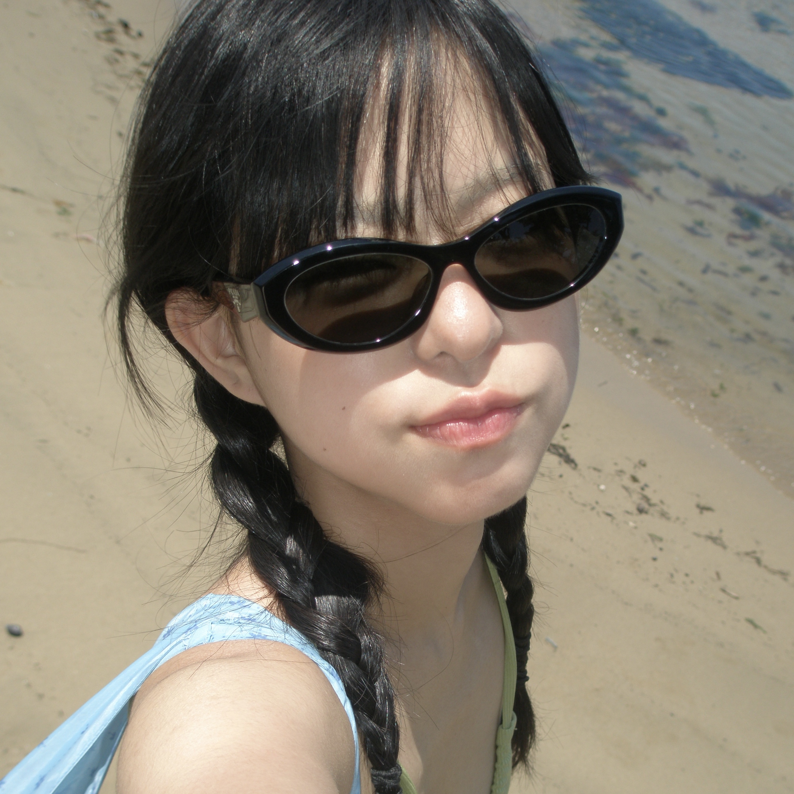 Prada Symbole Sunglasses Slate Gray Lenses Alternative fit 착용 스타일 - 1