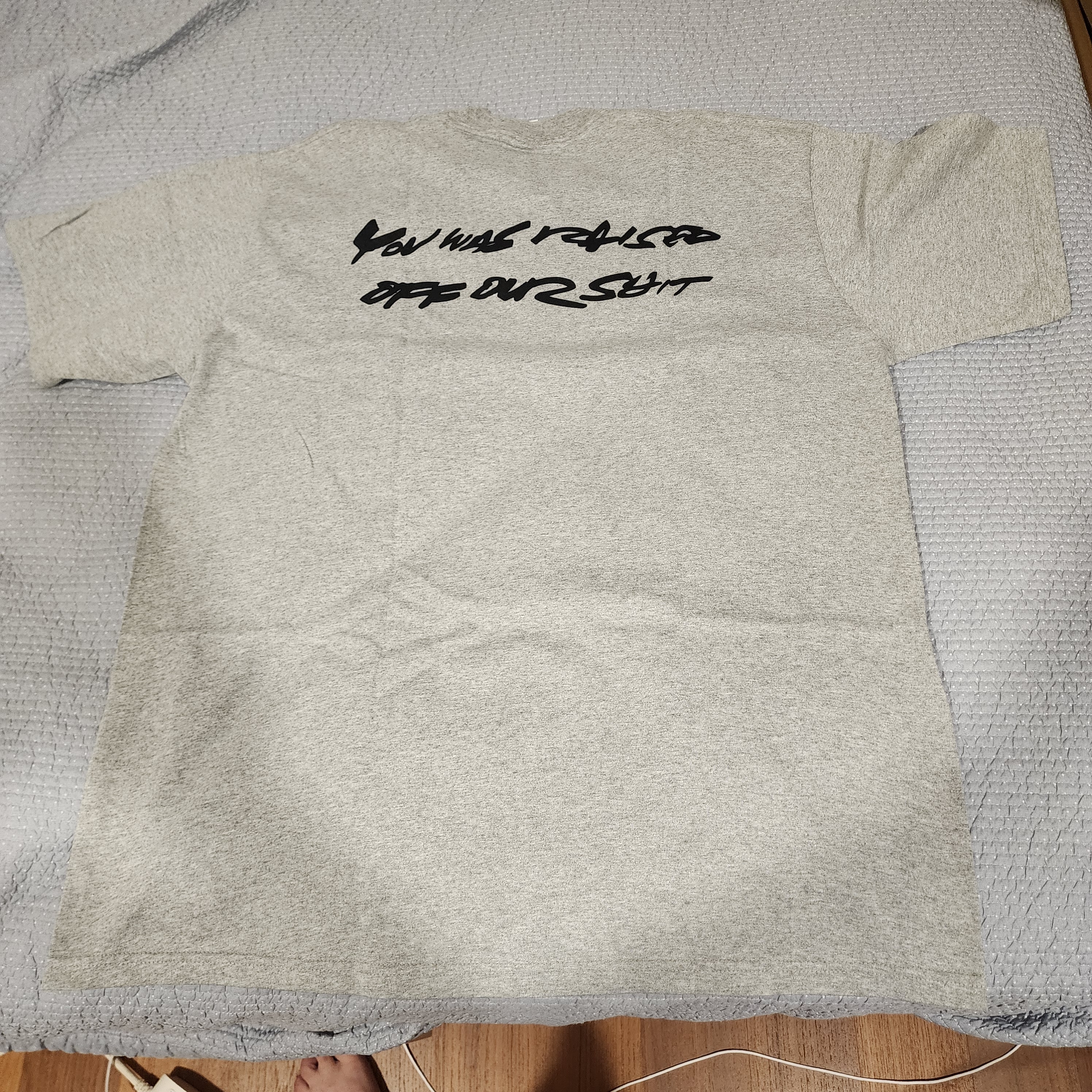 Supreme Futura Box Logo T-Shirt Heather Grey - 24SS 착용 스타일 - 2