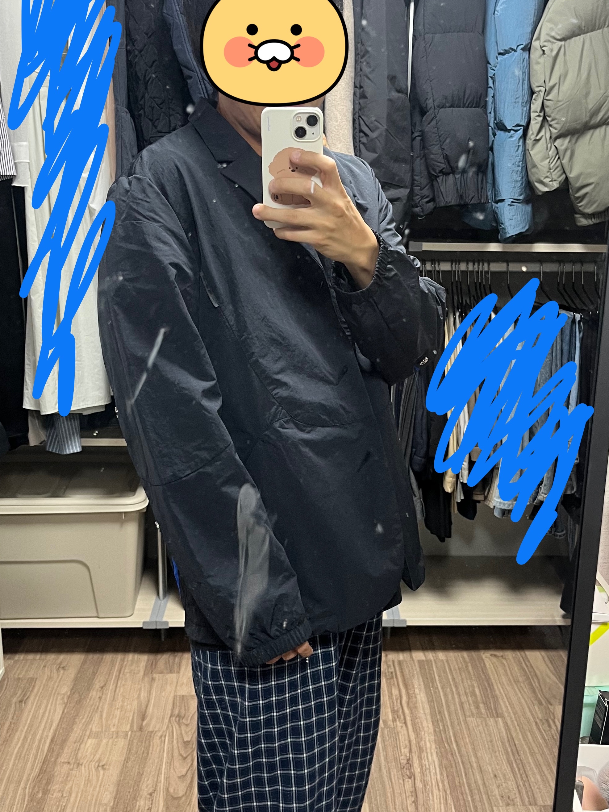 Converse x Ader Error Blazer Jacket Black 착용 스타일 - 3