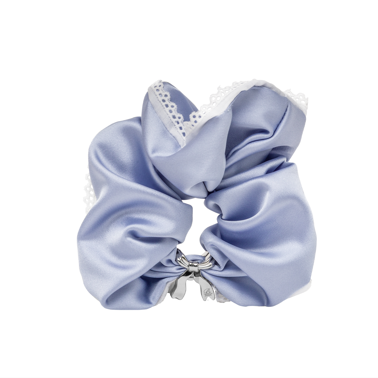 블루밍테일 빈티지 리본 스크런치 블루(Bloomingtale Vintage Ribbon Scrunchie Blue)