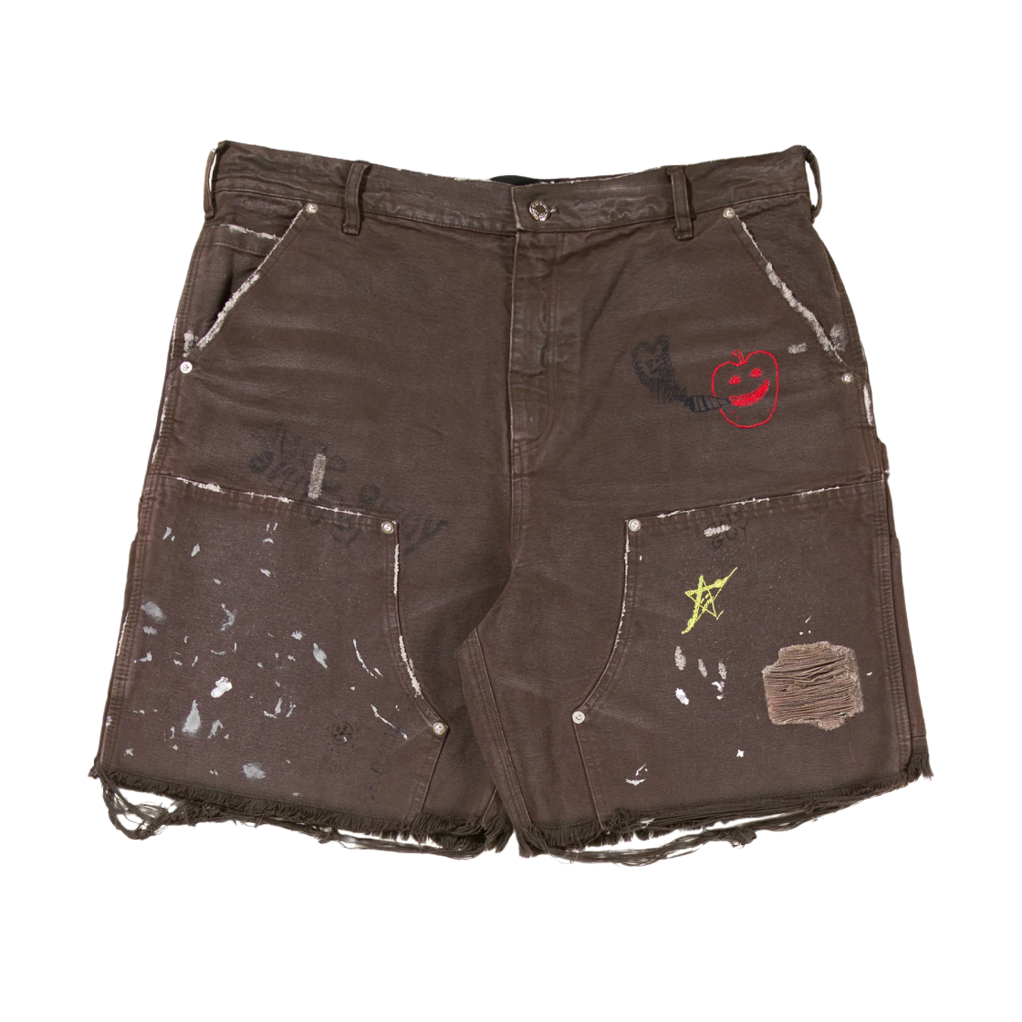 팔리 할리우드 디스 가이즈 더블 니 쇼츠 브라운(Paly Hollywood This Guy's Double Knee Shorts Brown)