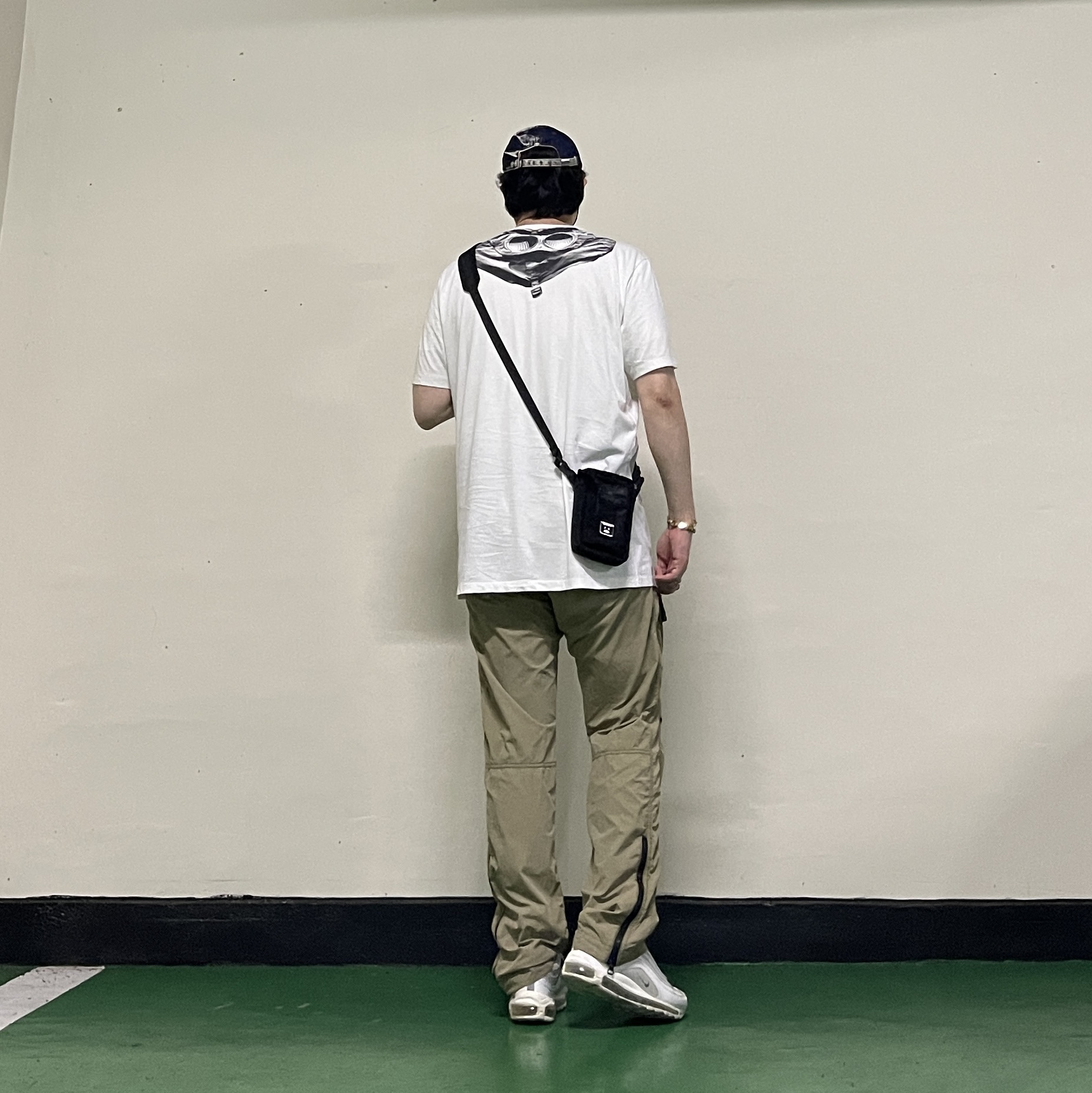 C.P. Company 30/1 Jersey Goggle Graphic T-Shirt Gauze White - 22SS, Diesel DX1471 Stainless Steel Chain Bracelet Gold 착용 스타일 - 2