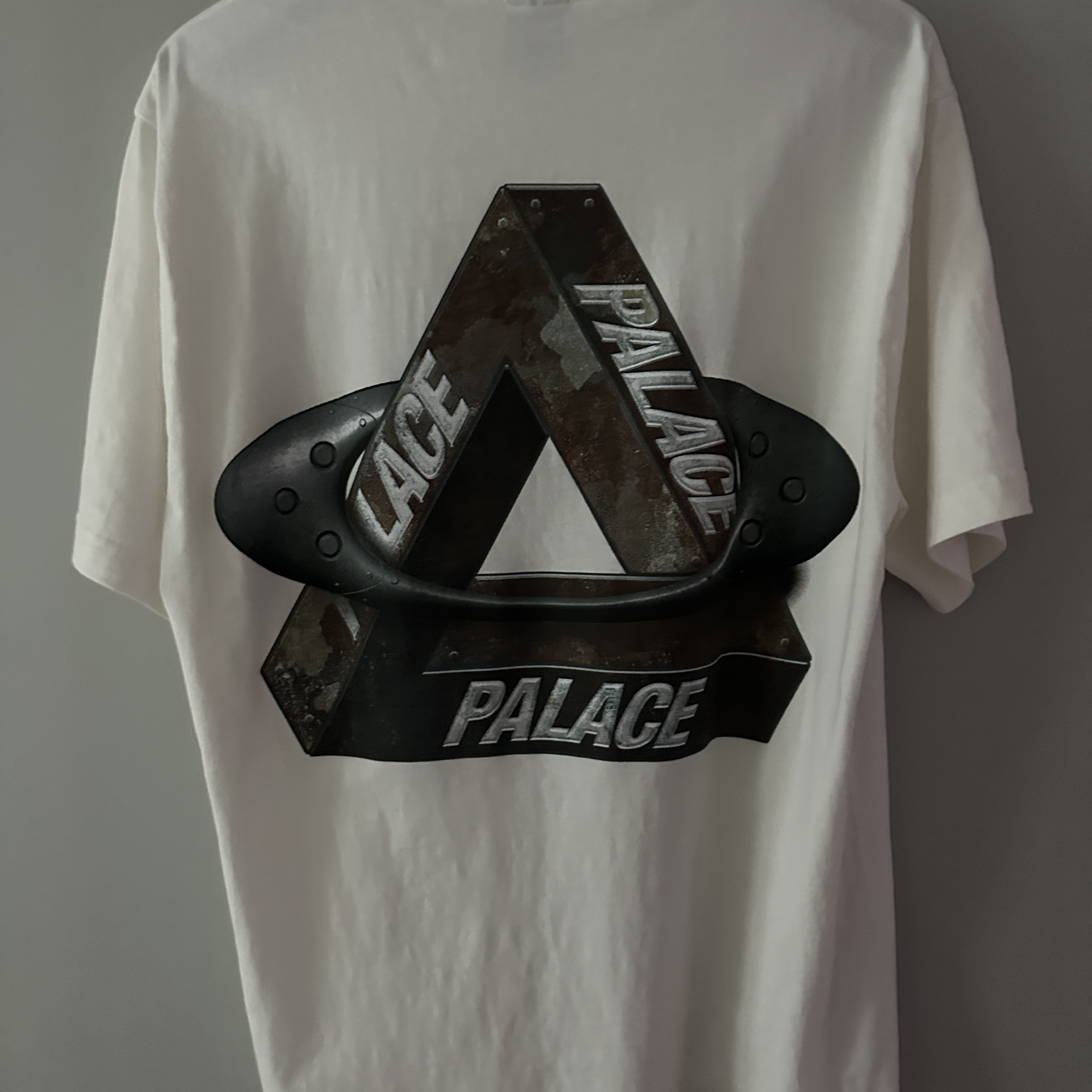 Palace x Oakley T-Shirt White - 24FW 착용 스타일