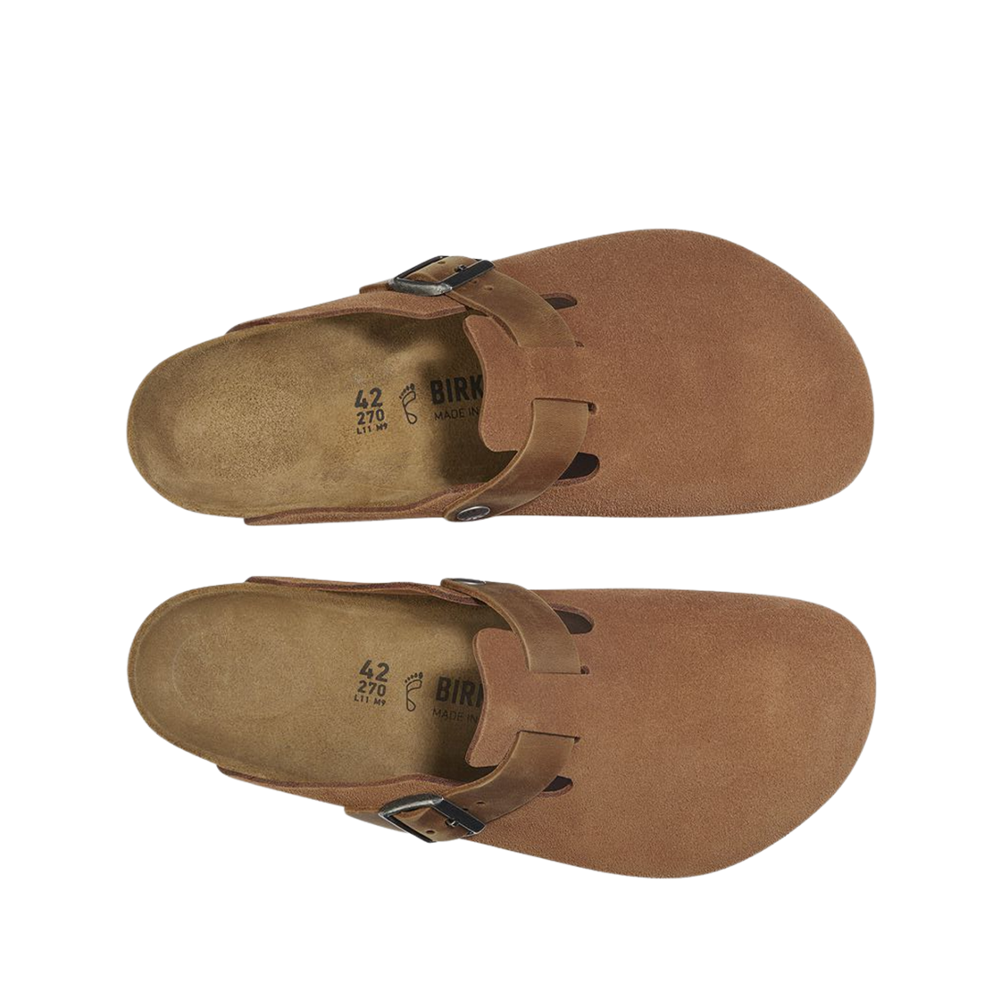 버켄스탁 보스턴 BS 믹스드 레더 꼬냑 - 내로우(Birkenstock Boston BS Mixed Leather Cognac - Narrow) - 2