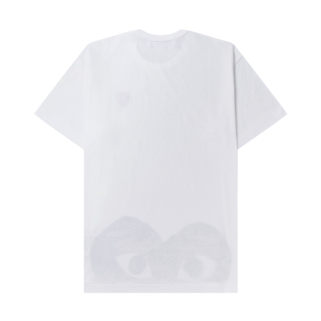 (W) 플레이 꼼데가르송 카모플라주 엣지 하트 티셔츠 화이트((W) Play Comme des Garcons Camouflage Edge Heart T-Shirt White) - 2