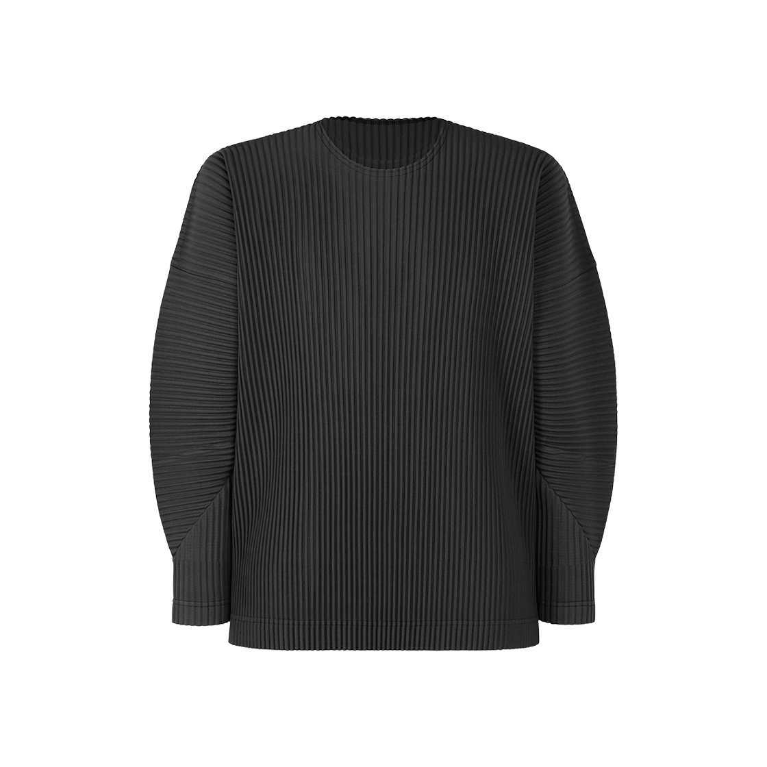 JK361-15 Homme Plisse Issey Miyake Tucked Long Sleeve Top Black