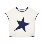 (W) Glowny Candy Pop Knit Top White