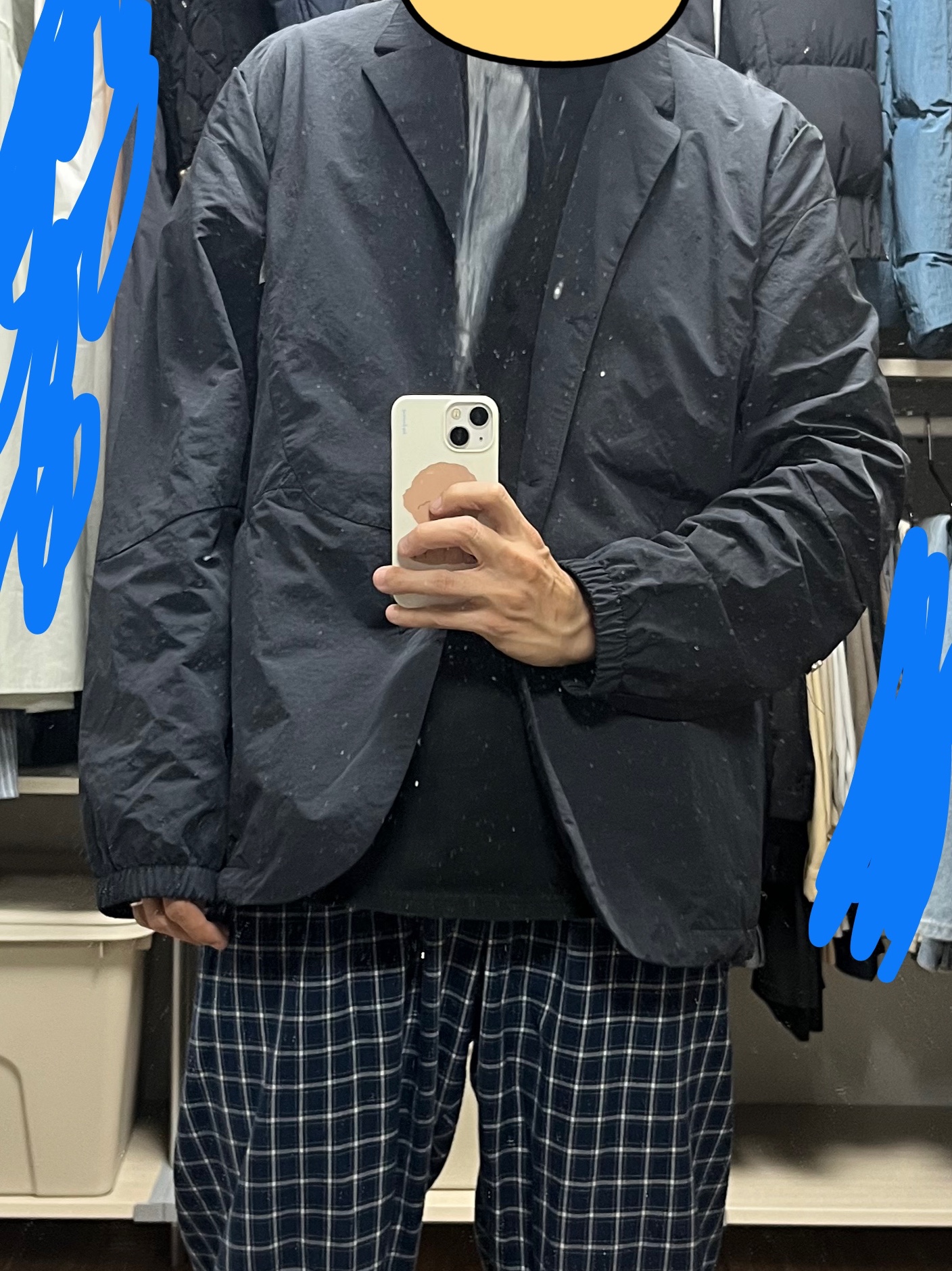 Converse x Ader Error Blazer Jacket Black 착용 스타일 - 1