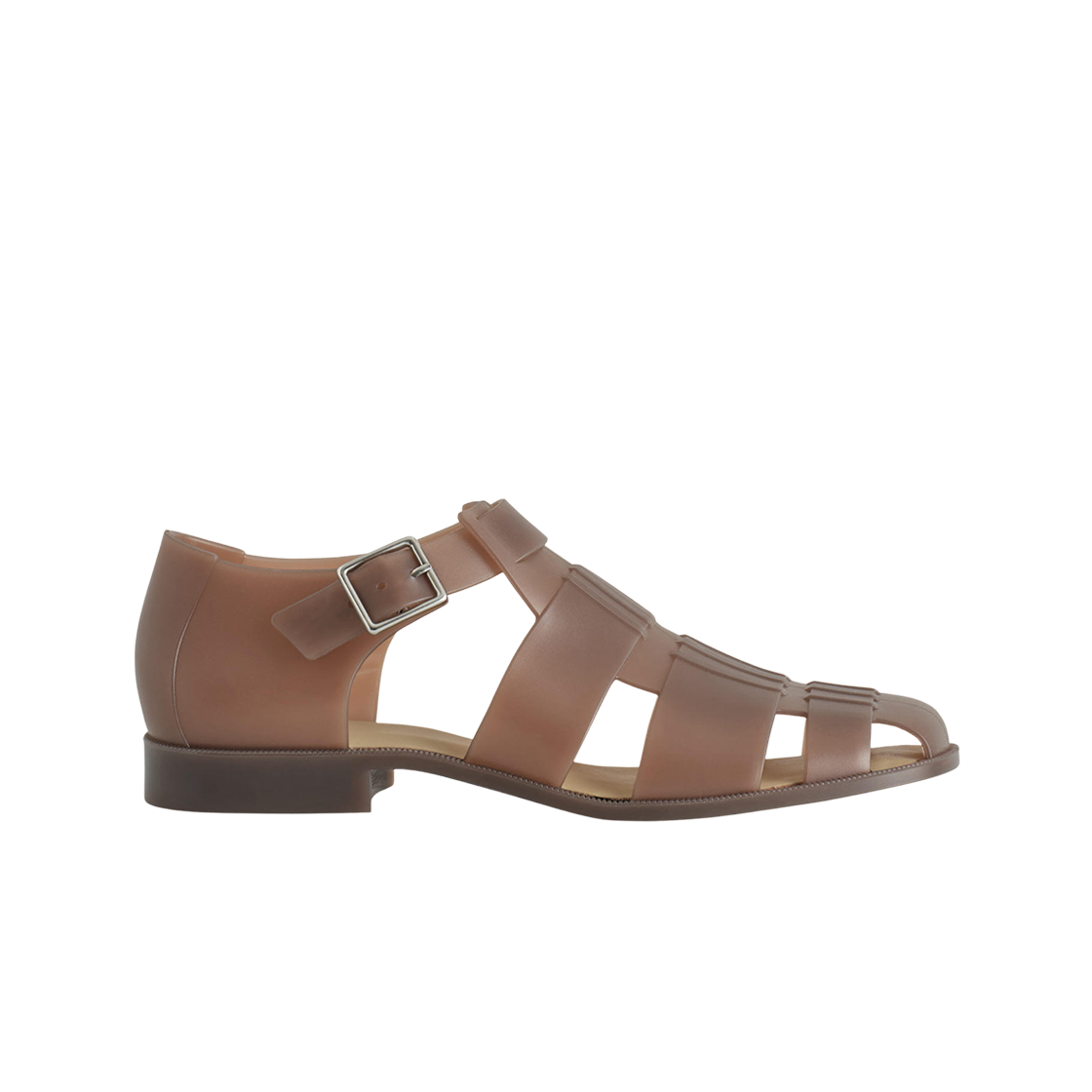 (W) 코스 젤리 피셔맨 샌들 브라운((W) COS Jelly Fisherman Sandal Brown)