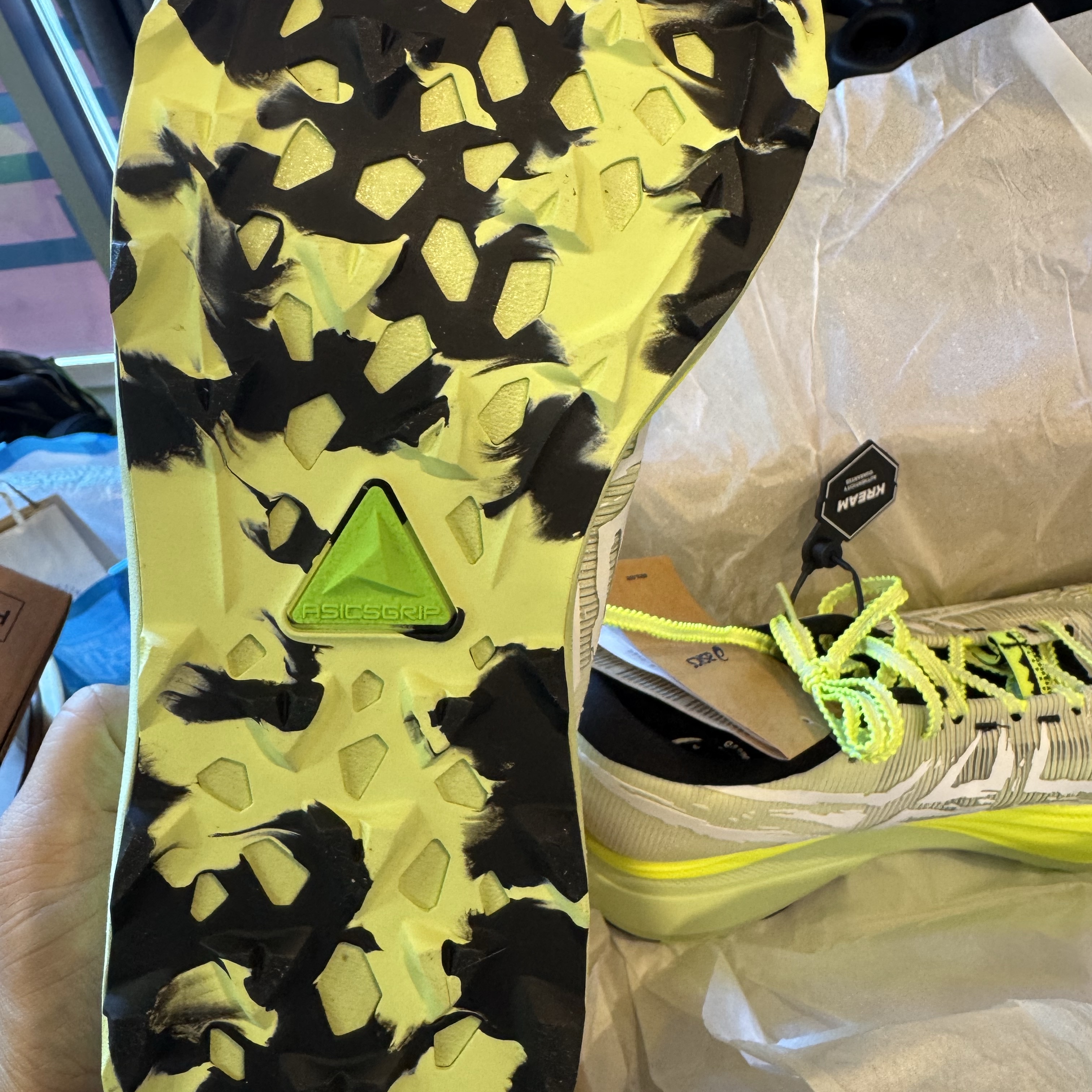 Asics Metafuji Trail Cool Matcha Black 착용 스타일 - 2