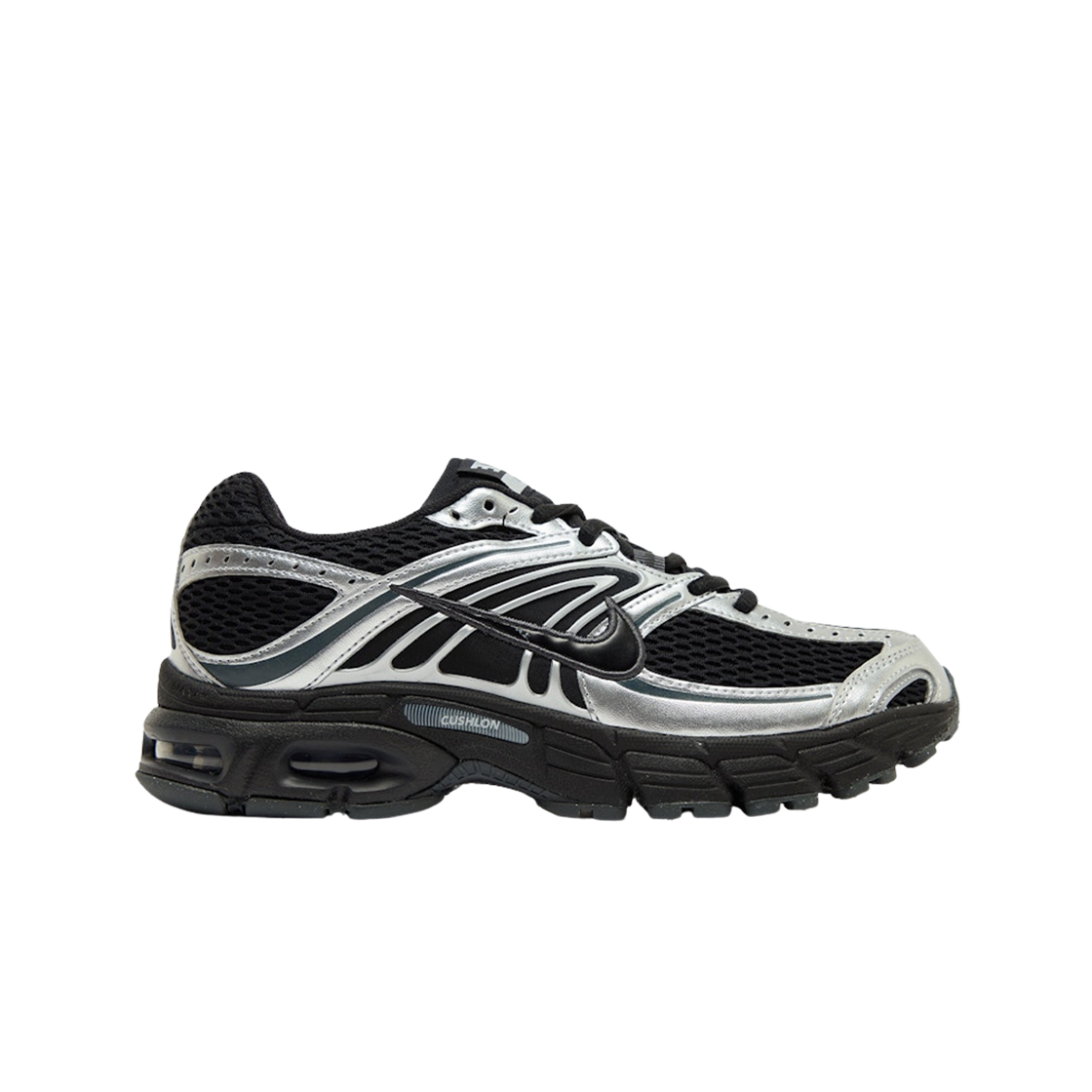 (W) 나이키 에어맥스 모토 2K 블랙 메탈릭 실버((W) Nike Air Max Moto 2K Black Metallic Silver)