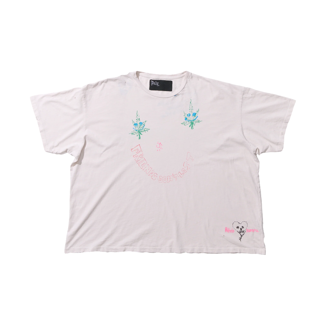 팔리 할리우드 핸드 드로운 티셔츠 오프 화이트(Paly Hollywood Hand Drawn T-Shirt Off White)
