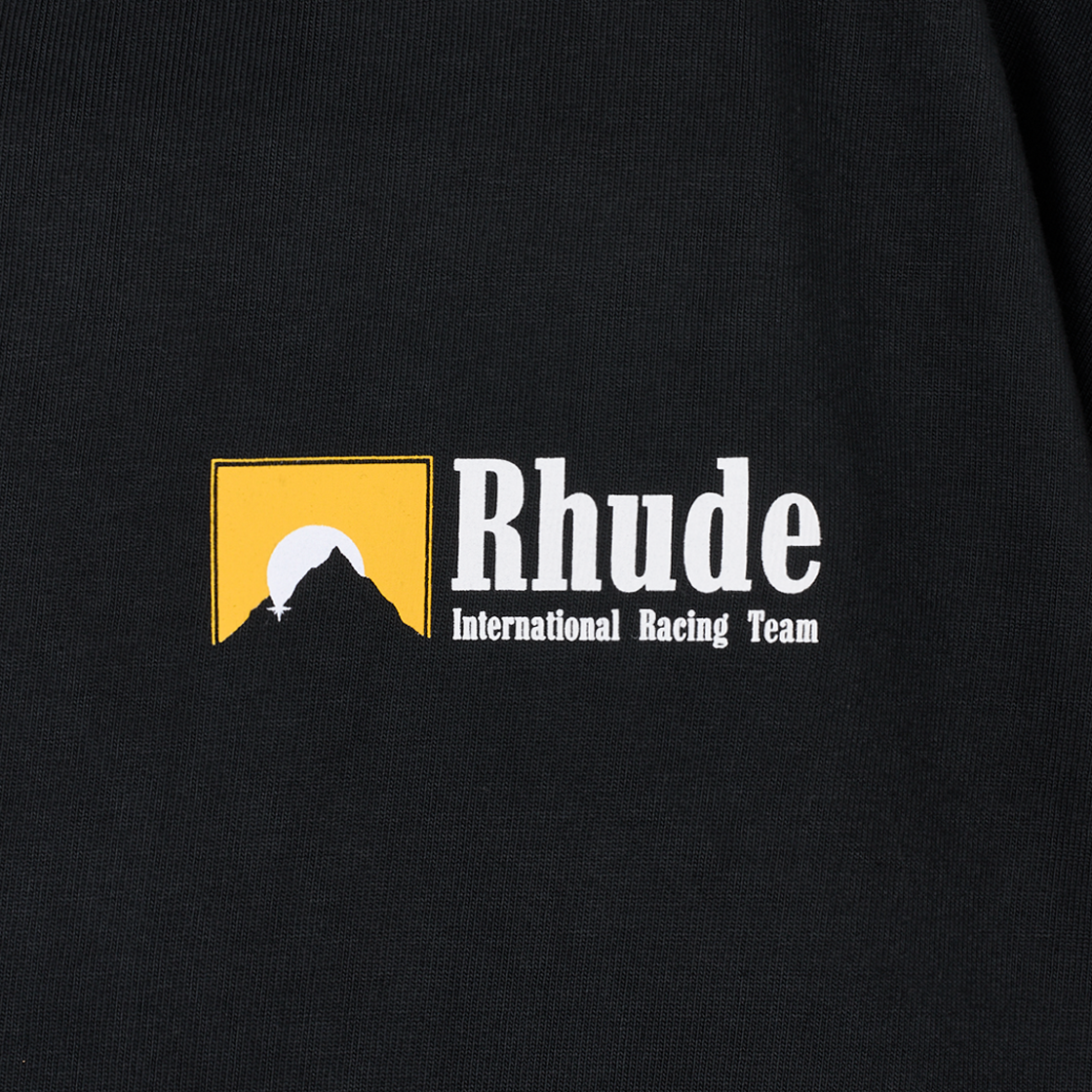 KM5CTSSRD01BK Rhude International Racing Logo Tee Vintage Black - 25FW - #4