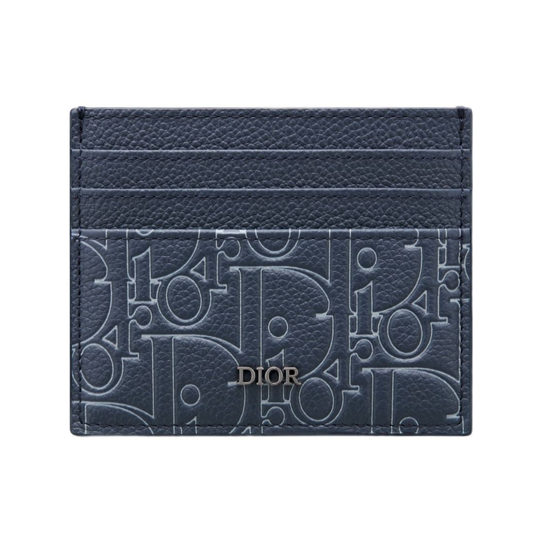 2ESCH135FGP-H578 Dior Card Holder Dior Gravity Outline Leather Navy Blue