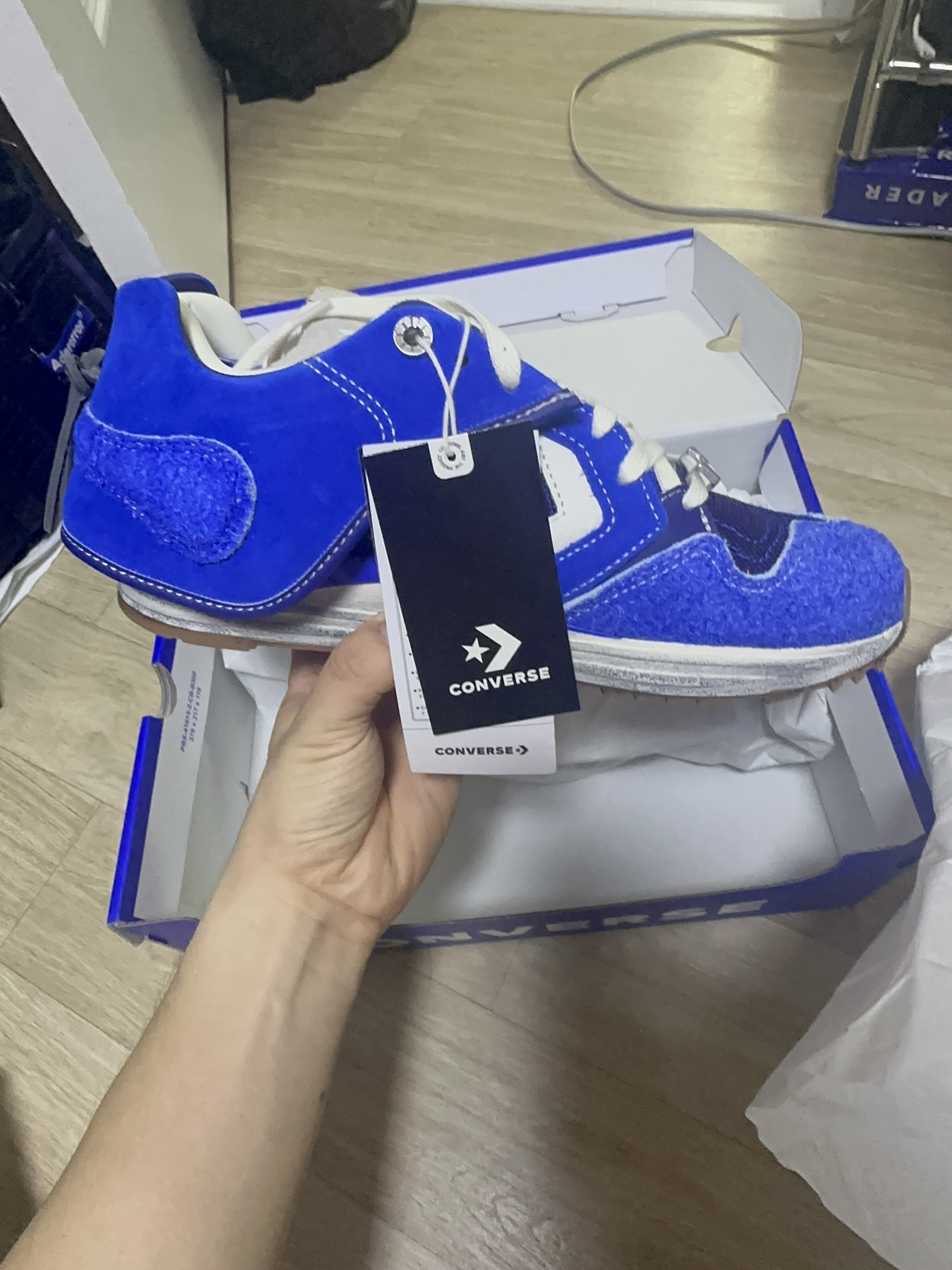 Converse x Ader Error Wave Trainer Blue 착용 스타일