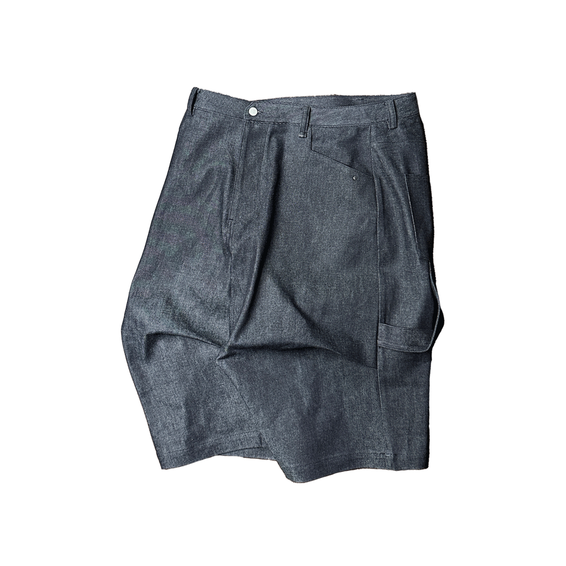 nnd.k.043 Nonnod Alpine Carpenter Raw Selvedge Denim Shorts Indigo