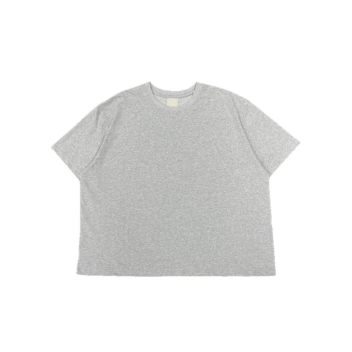 언더마이카 무.129 오리지널 로고 와이드 크롭 티셔츠 멜란지 그레이(Undermycar MU.129 Original Logo Wide Crop T-shirts Melange Gray)