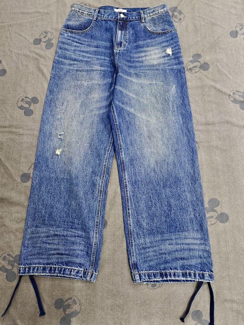 Nonnod Double Pocket Japanese Denim Mid Blue 착용 스타일 - 2