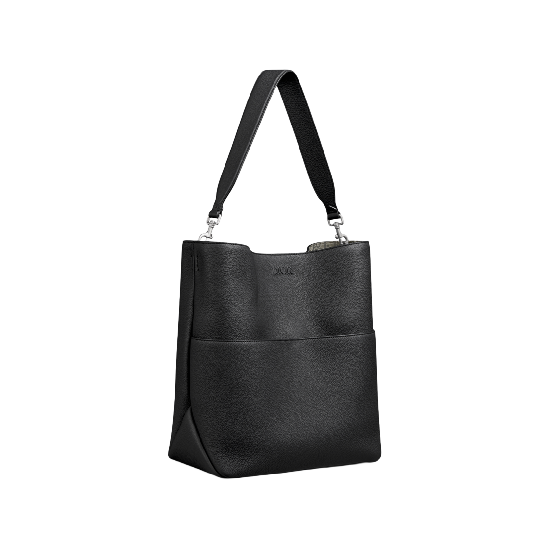 디올 프리베 버티컬 호보백 디올 아이콘 카프스킨 블랙(Dior Prive Vertical Hobo Bag Dior Icons Calfskin Black) - 2