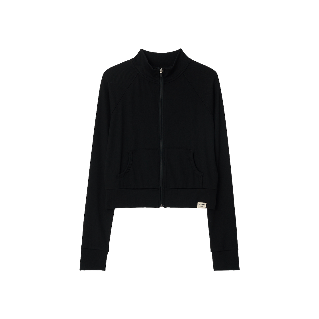 - (W) Glowny G Classic Rib Track Zip-Up Black