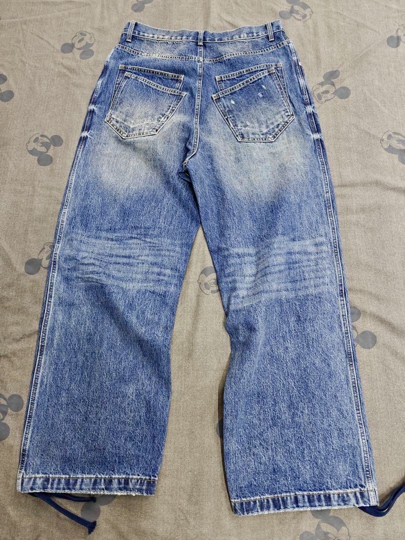 Nonnod Double Pocket Japanese Denim Mid Blue 착용 스타일 - 3