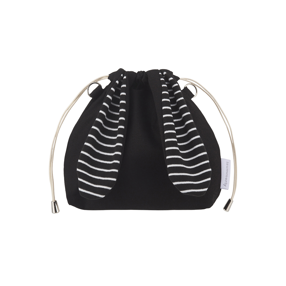 ISUB0019 Isummerly Bunny Bag Black Stripe