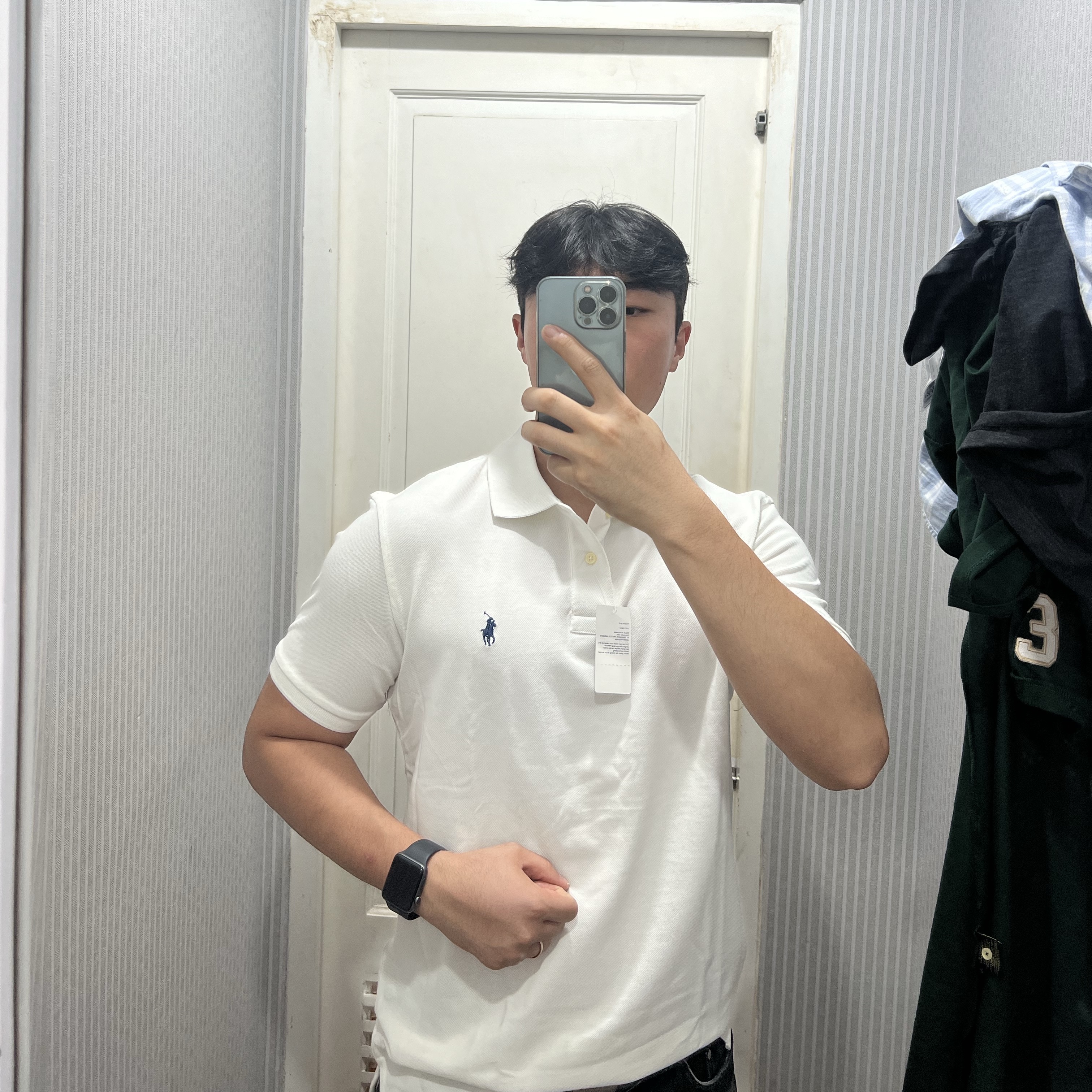 Polo Ralph Lauren Classic Fit Mesh Polo Shirt White - 25FW 착용 스타일