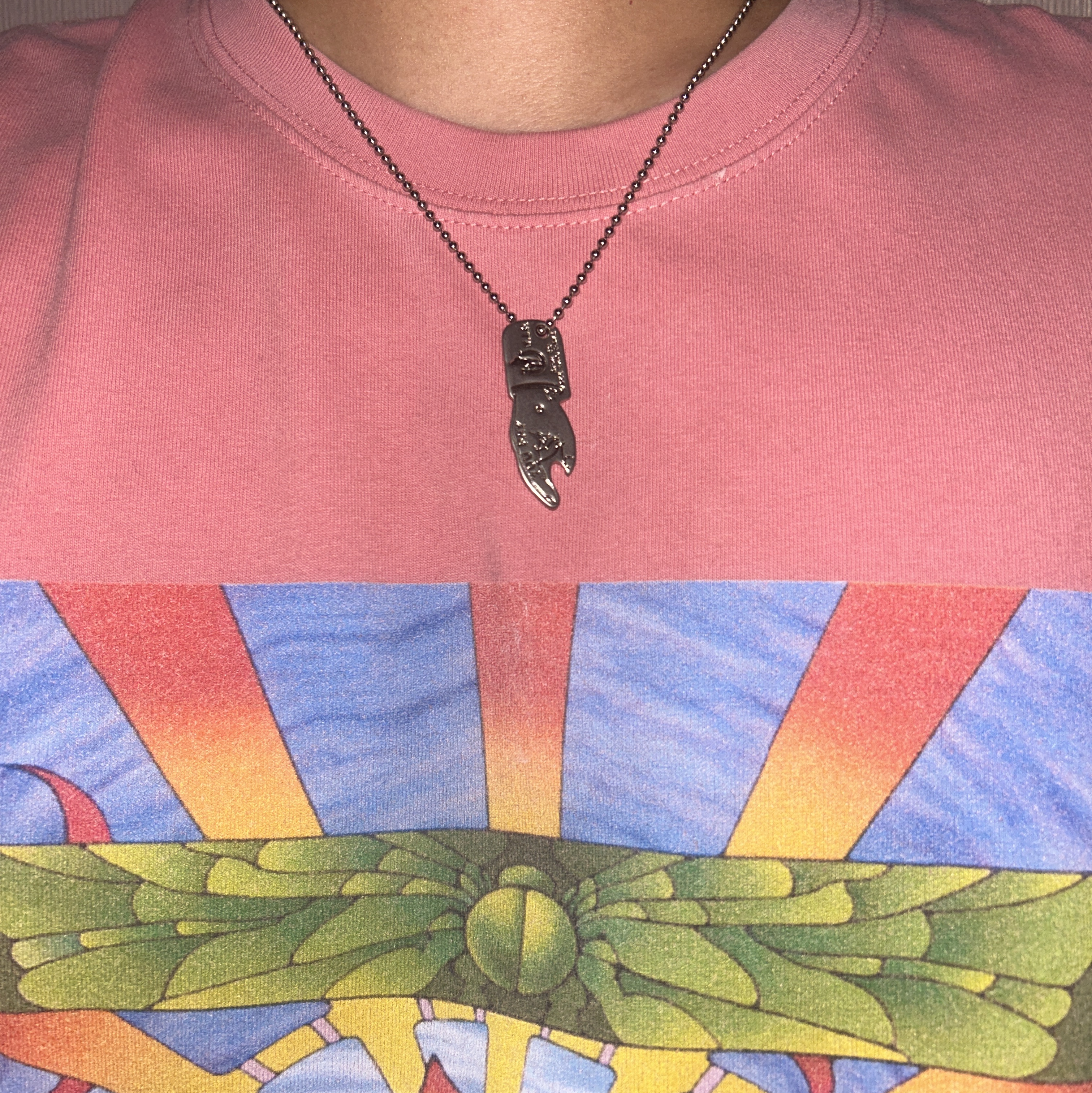 Hysteric Glamour You Pay Necklace Silver 착용 스타일