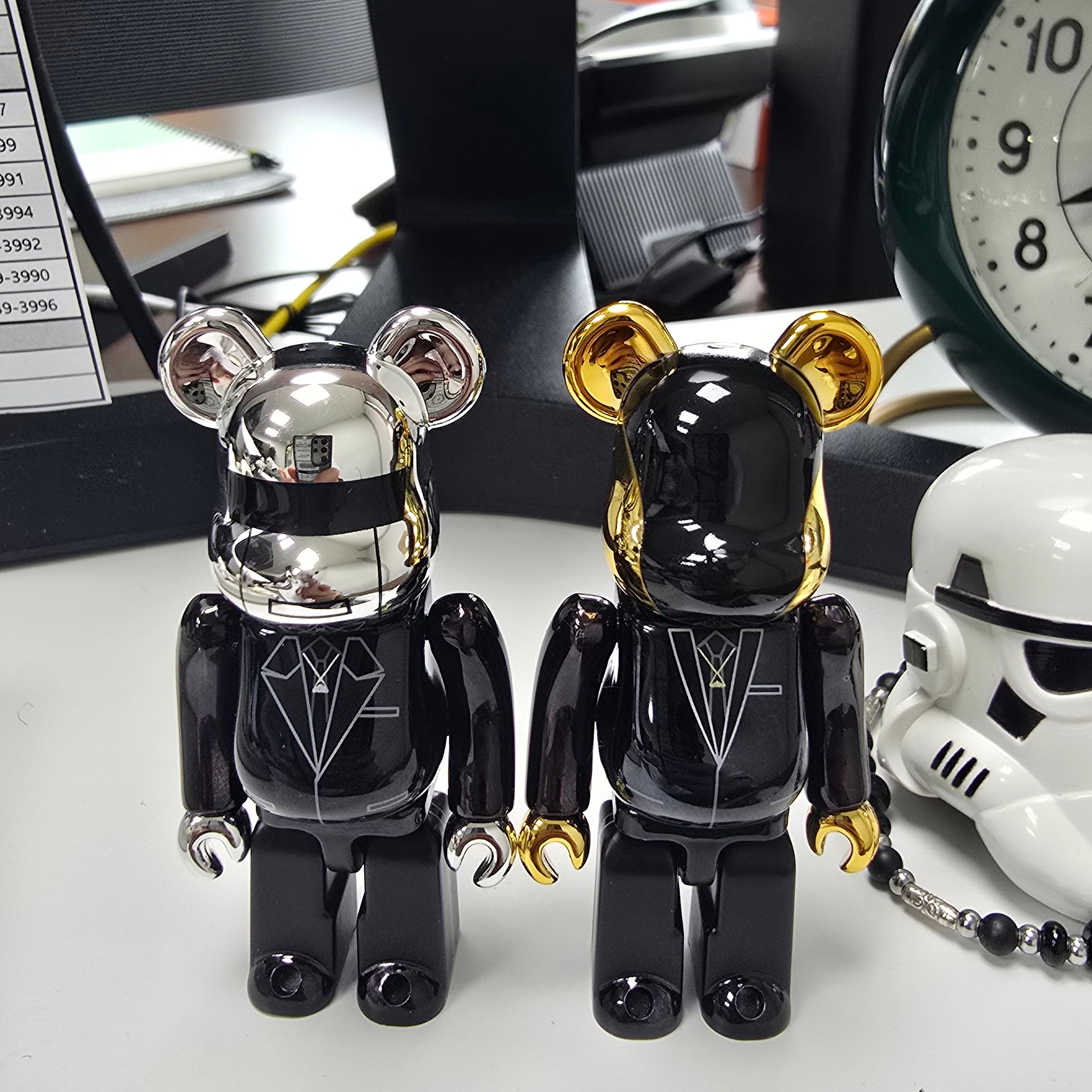Bearbrick x Daft Punk Random Access Memories Ver. 2 Pack 100% 착용 스타일