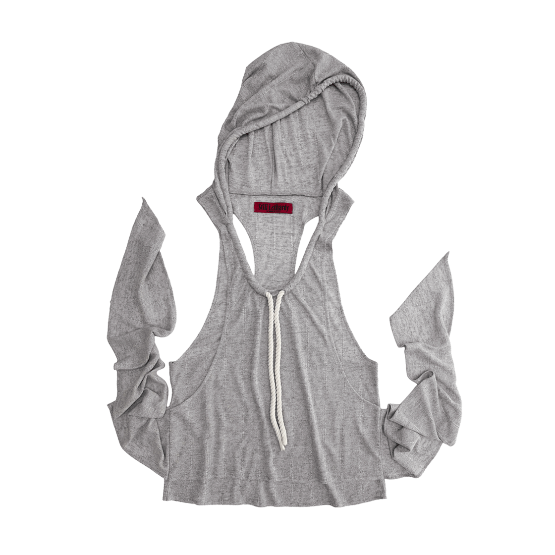 스틸레써디 로프 노티드 백 후드 그레이(Still Lethardy Rope Knotted Back Hood Grey)
