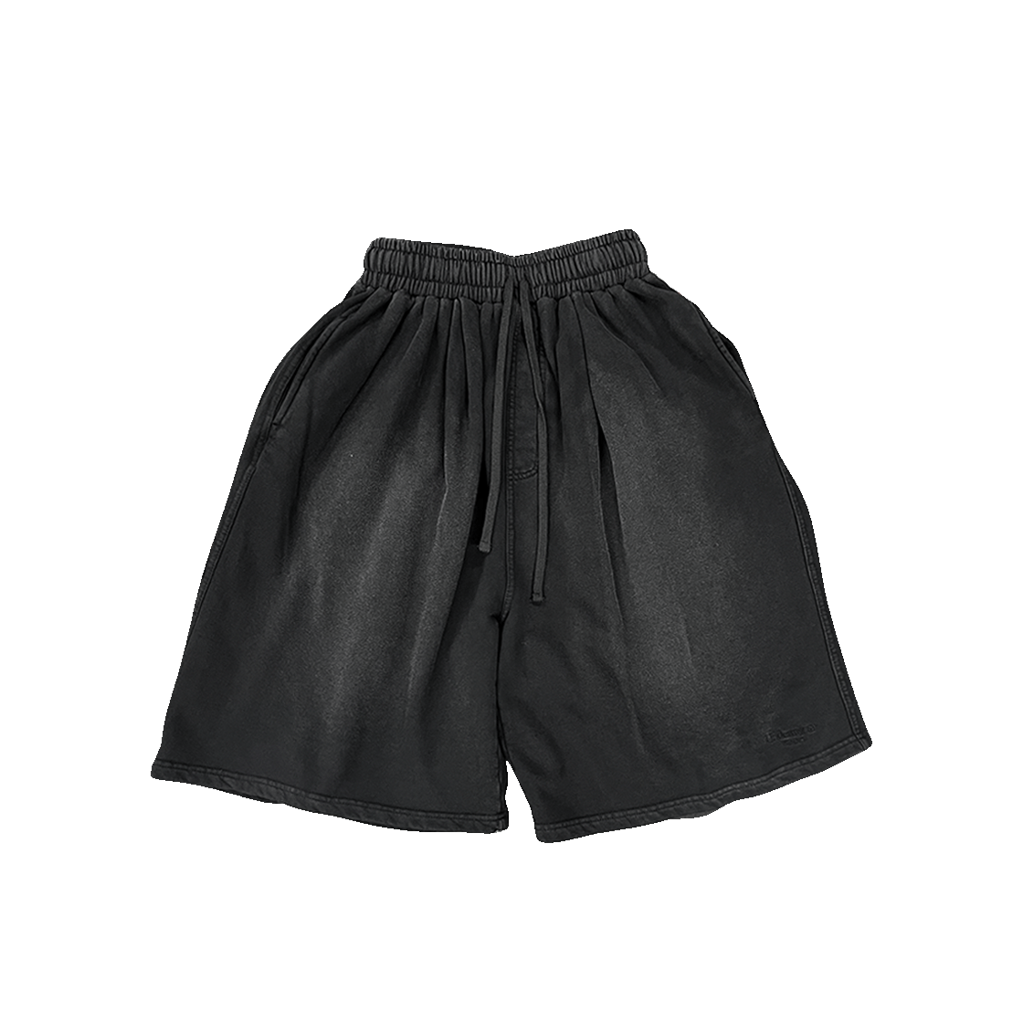 언더마이카 무.127 클래식 로고 브러쉬 워시드 스웻 쇼츠 블랙(Undermycar MU.127 Classic Logo Brush Washed Sweat Shorts Black)