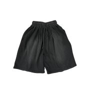 Undermycar MU.127 New Logo Brush Washed Sweat Shorts Black