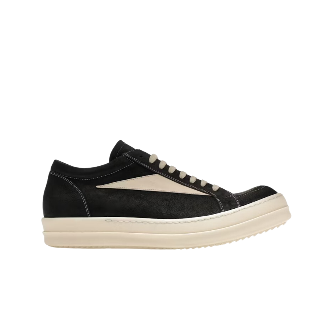 RU02E1897LCOLVS-911 Rick Owens Concordians Vintage Low Sneakers Black Milk