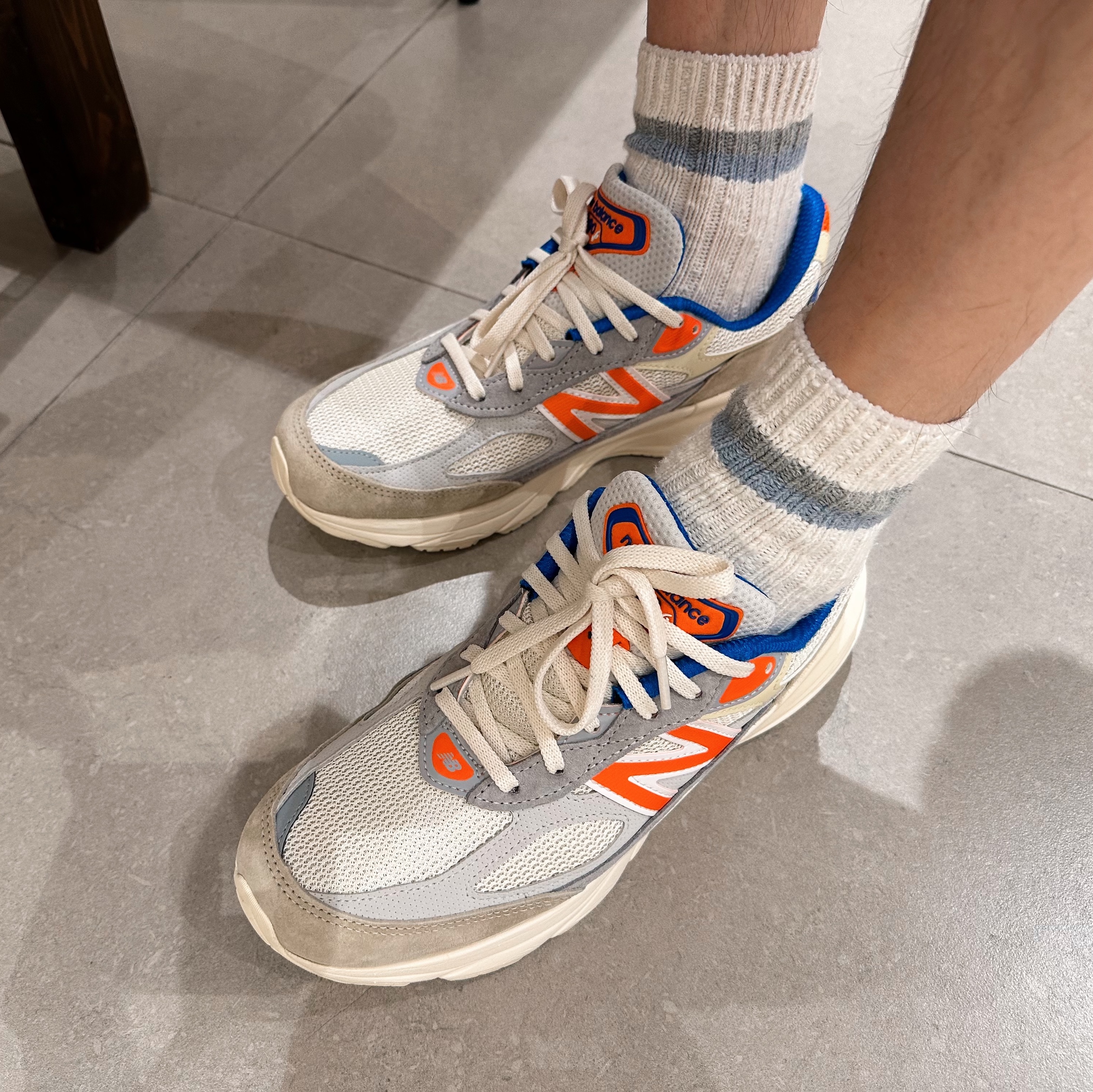 New Balance x Kith x Madison Square Garden 990v6 Made in USA Angora Royal Blue 착용 스타일
