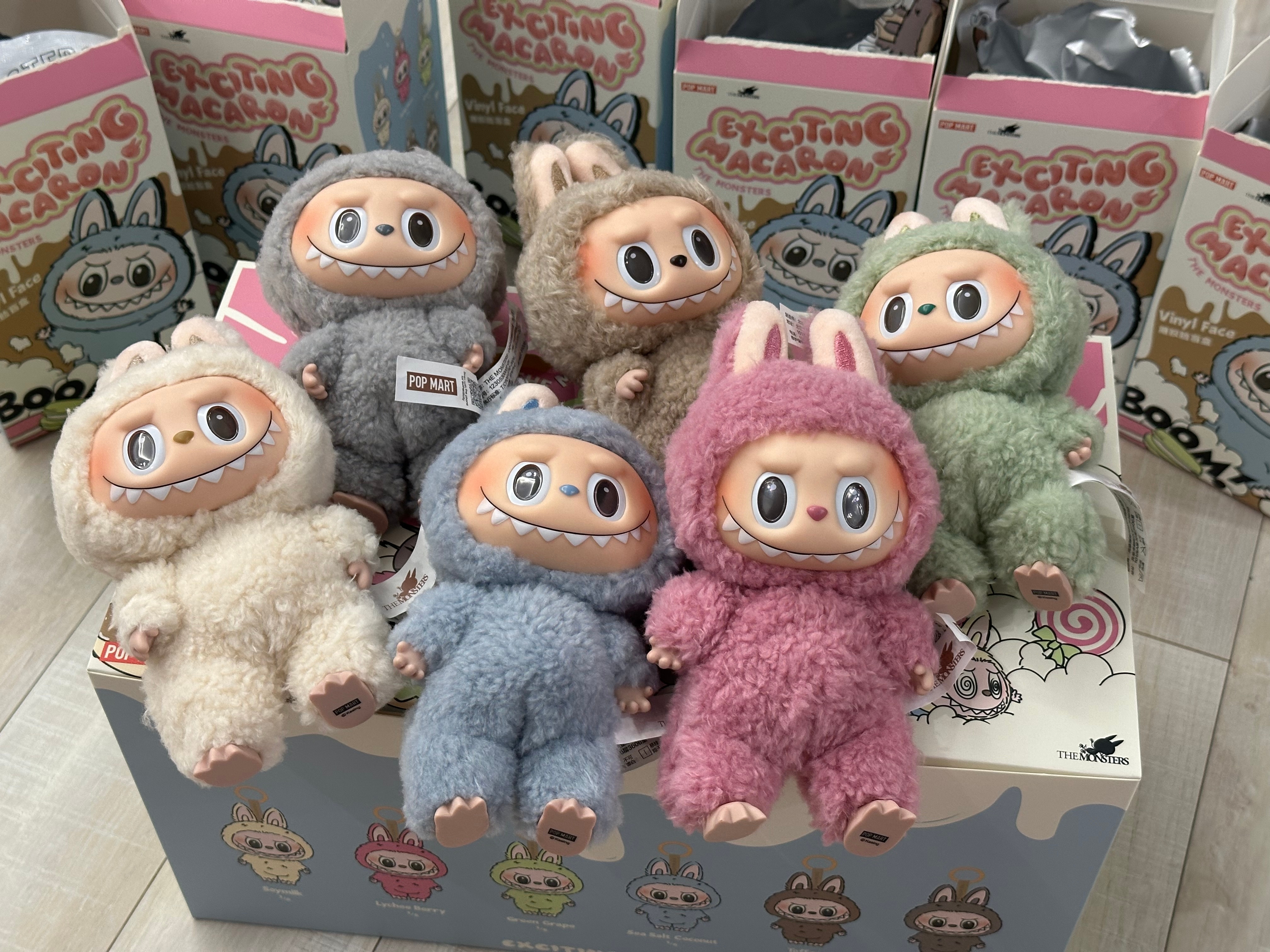 Pop Mart The Monsters Labubu Tasty Macarons Series Sealed Case (6 Blind Boxes) 착용 스타일