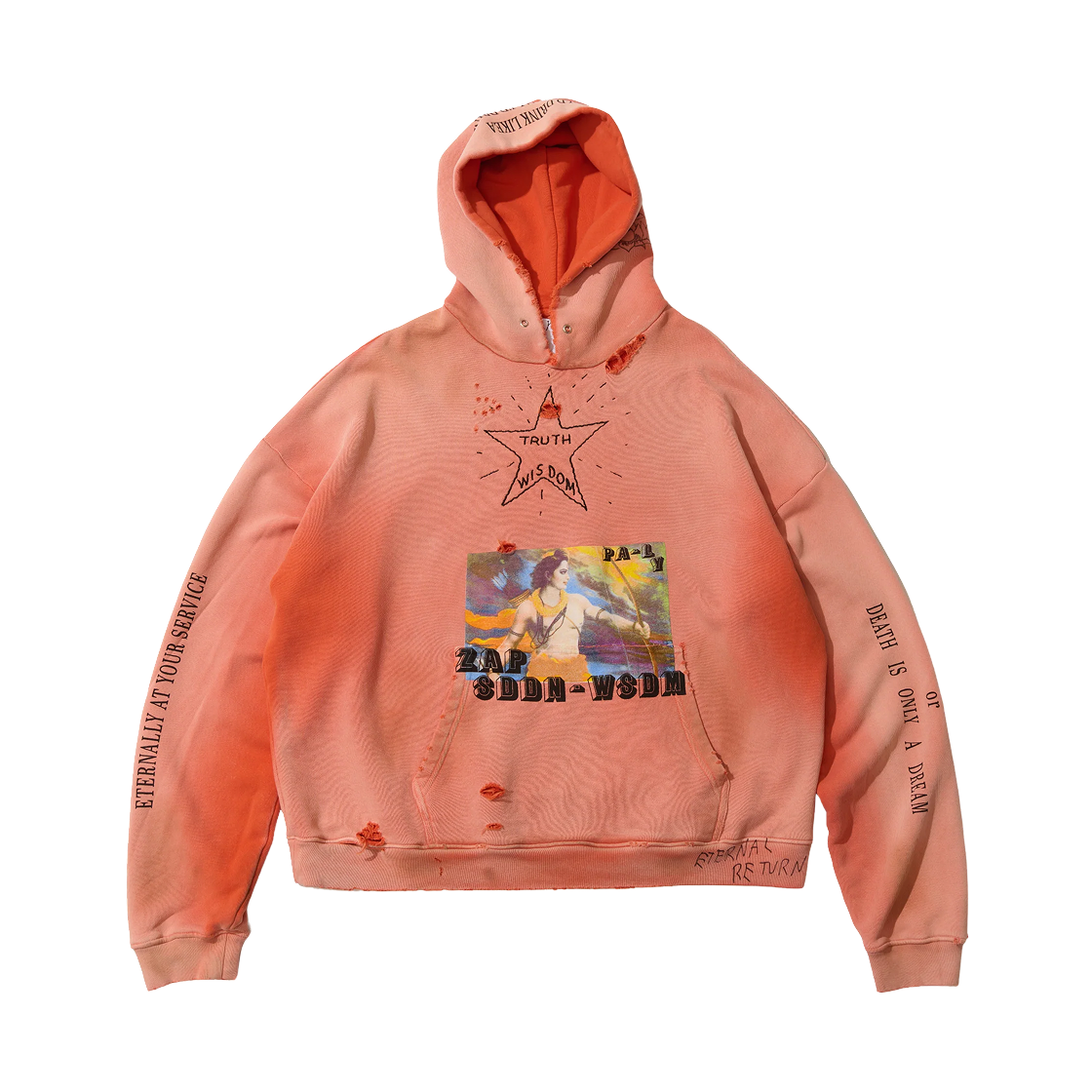 팔리 할리우드 에스디디엔 더블유에스디엠 후디드 스웨트셔츠 오렌지(Paly Hollywood Sddn Wsdm Hooded Sweatshirt Orange)