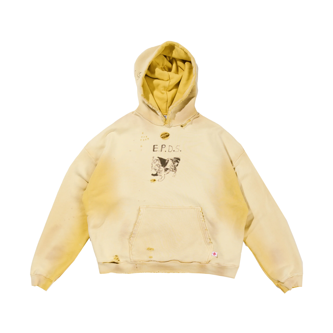 팔리 할리우드 이피디에스 후디드 스웨트셔츠 옐로우(Paly Hollywood Epds Hooded Sweatshirt Yellow)