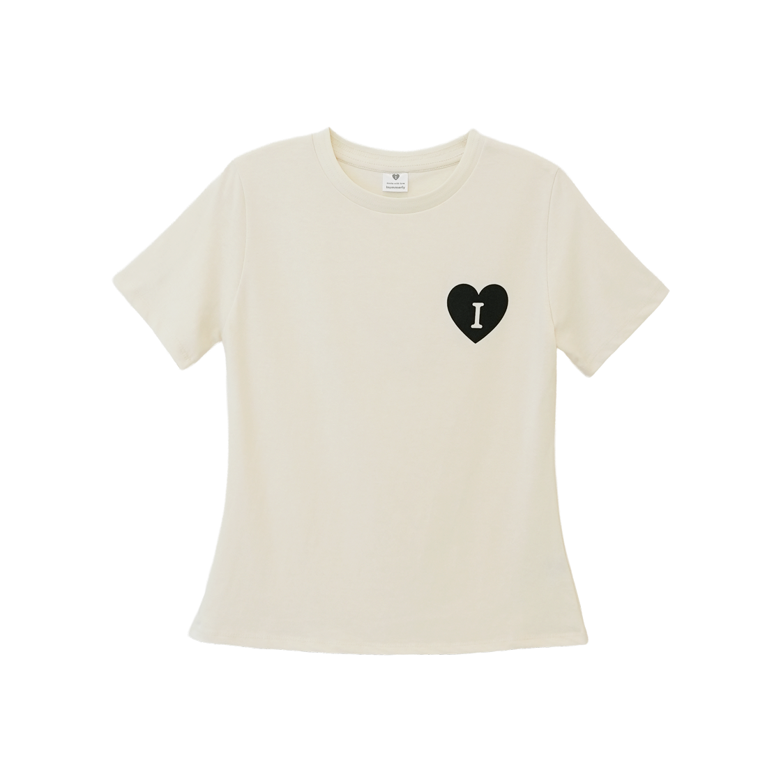 ISUC0003 Isummerly Heart Logo T-shirt Cream