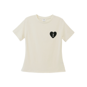 Isummerly Heart Logo T-shirt Cream